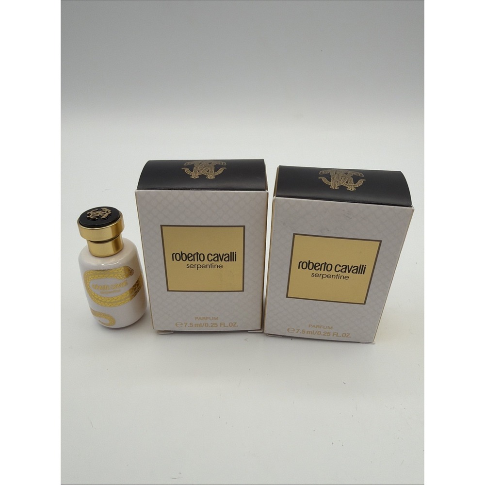 2X Roberto Cavalli serpentine Parfum Mini 7.5ml / 0.25fl Oz. Limited Edition NIB